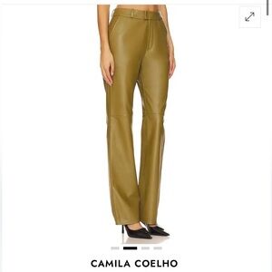 Camila Coelho Rhode Lamb Leather Pants Sz Small , 26-27